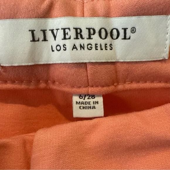 Liverpool Mid Rise Light Orange Cantaloupe Kelsey Trouser Size 6/28 Cropped EUC - Picture 10 of 15